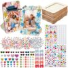 12 PCS DIY Picture Frames Craft Kit Wooden Mosaic Photo Frame Decorating