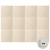 12 Pcs Felt Bulletin Boards, 11.8 x 11.8 in Self Adhesive Polyester Wall Tiles, High Density Pin Boards with Pushpins, Sound Absorbing Felt Tiles for Wall Decor, Home Office Studio Use