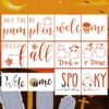 12 Pcs Large Halloween Stencils for Door Mats, Reusable Pumpkin Ghost Painting Crafts, Halloween Stencils for Painting On Doormat Wood Wall Decor (Ghost.12)