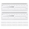 12pcs Nail Measuring Tool Plastic Ruler with Double Scale Markings