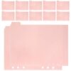 12pcs Notebook Divider Tabs A5 PP Pink for Books Journals