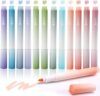12 PCS Pastel Highlighter Pens | Dual Tip Soft Color Markers for Journaling, Note Taking, Office & School Supplies | Aesthetic Stationery Cute Highlighters for Study, Planner & Art (Set)