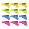 12 Pcs Pencil Sharpeners, Mini Pistol-Shaped Manual Sharpeners, 4 Colors (12-Pack)