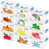 12 Pcs Plastic Monthly Classroom Storage Bins with Seasonal Month Labels