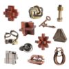 12pcs Puzzles Toys Wooden Metal Brain Teaser Puzzles Game for Adults Kids Desk Toy Lock Puzzles Gift for Teens
