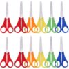 12 Pcs Scissors Handle Paper Scissors with Scale