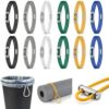12 PCS Trash Can Rubber Bands With Cord Lock Fits 8-33 Gallon Trash Can