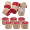 12pcs Vintage Round Wooden Stamps Set for Scrapbooking Pair