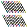 12pcs Water Based Dual Tip Dual Color Markers Set for 24 Colors