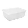 12 Quart Small Clear Plastic Storage Bin with Snap-On Lid, 3 Pack