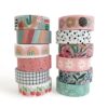 12 Rolls Washi Tape Set for Journaling, Scrapbooking & Decorative Crafts
