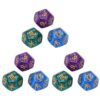 12 Sided Dice Durable Set with 9pcs for Board Games Teaching