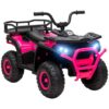 12V Kids ATV 4-Wheeler with Spring Suspension and LED Lights, Pink