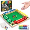 13.8in Shut the Box Game Wooden, 2-4 Dice Board Educational Math Game