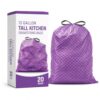 13 Gallon Tall Kitchen Trash Bags, Purple Scented Drawstring, 20 Count