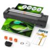 13 Inch Laminator Machine with Auto Paper Feed, Never Jam A3 Thermal & Cold Lamination, 20 Laminating Sheets, 10-in-1 Laminator with Cutter, Trimmer & Corner Rounder for Office School Home Use Black