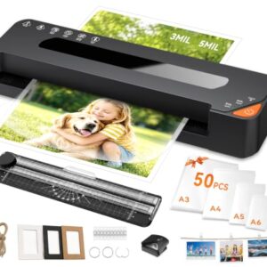 13" Laminator Machine, 7-in-1 Laminator 3Mil/5Mil Mode Heat with 50 Sheets