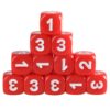 13mm Six Sided Dices Acrylic Game Dices Classroom Colorful Teaching Educational Counting Toy Math Learning Tool Teaching Set