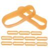 13pcs Wide Flat Rubber Band for Pottery and Plaster Molds, Brown