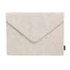 13x9.75 Inch Beige Linen 2-Pocket Letter Size File Organizer, Snap Closure Protective Cover Portable Document Folder for 8.5x11 Paper, Independent Storage Stylish Home Office