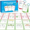 144 PCS Addition and Subtraction Flashcards, All Additions & Subtractions from 1-12 Included, Early Educational Math Cards with Images and Sorting Rings, Math Games for Kids