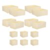 14pcs Foldable Fabric Drawer Organizer Set Beige Underwear Socks Box