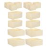 14pcs Foldable Underwear Organizer Set, Beige Fabric Drawer Dividers