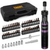 1/4" Torque Screwdriver Set, 8-71in-lb Adjustable Precision Torque Screwdriver Kit, S2 Steel Bits & Quick Lock Adjustment, 52PCS Professional Repair Tool Kit for Electronics, Optics, Smart Lock, DIY
