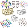 15-Piece Custom Chunky Letter Beads, Personalized Acrylic Alphabet Bubble Beads, Large Hole Letter Charms for Keychains, Bracelets, Bag Charms and DIY Jewelry