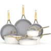 15-Piece Non-Stick Ceramic Cookware, 7 Pots, Stay-Cool Handles