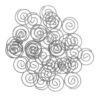 150pcs Mini Metal Circular Paper Clips, Silver Iron Spiral Coil