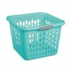 1.5 Bushel Laundry Basket, Teal Square Plastic with Comfort Handles