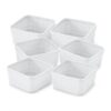1.5 Bushel Square White Plastic Laundry Basket with 2 Handles