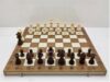 15 Inch Magnetic Folding Wooden Chess Set, Classic Staunton Magnetic Chess Pieces, Foldable Chess Board with Built-in Storage Slots, Portable Travel Strategy Board Game Gift for Adults Kids Beginners