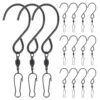 15pcs Black Stainless Steel Swivel Hook for Wind Chimes