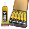 15 PCS T-7000 Black Adhesive Glue Bulk Semi Fluid Liquid Glue with Precision Tip for Cell Phone Screen Replacement, Electronics, Craft & Jewelry Repair