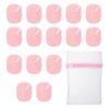 15pcs Washable Reusable Makeup Remover Pads Double Layer Pink 15