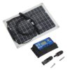 15W 18V Monocrystalline Solar Panel Portable Kit with 10A Controller for Car Boat RV Charging (Solar +50A Controller)