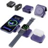 15W Magnetic Travel Charging Station, 3-in-1 Foldable MagSafe Charger