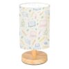 16-Color Table Lamp, Learning Adjustable Light Bedside Lamp with Wood Base