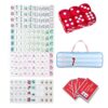 160 Acrylic American Colorful 4 Layer Mahjong Set in Tote