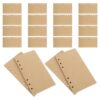 160pcs Vintage A6 Kraft Paper Binder Refills for Travel Meetings