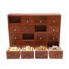 16 Compartment Drawer Organizer 2 Pack, Vintage Desk Storage Box for Home