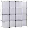 16 Cube Storage Organizer Plastic Stackable Cube Shelf