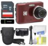 16MP Compact Digital Camera, 4X Optical Zoom, 27mm Wide-Angle Lens, 1080P Full HD Video, 2.7" LCD, Red, with 64GB Card, Reader, Case, Wallet, Tripod and Cleaning Bundle