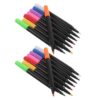 16pcs Black Liquid Chalk Markers with Fine Tips for Glass and Boards