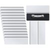16pcs Blank Name Badges with Pin, Silver Round Corner Tags