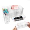 16 PCS Expandable Drawer Organizers, 2-Size Clear Acrylic Storage Box