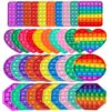 16Pcs Rainbow Pop it Fidget Toy, Stress Reliever,Push Sensory Toys，Pop Fidgets Pack Party Favors for Kids & Adults,,Stress Relief Gifts for Easter,Christmas,Birthday,Party Supplies,Classroom
