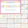 16 Pcs Spanish Words and Phrases Poster Set Spanish Phrases Bulletin Board Study Spanish Classroom Decoration for Teachers Preschool School Classroom Language Classroom Educational Decor(Pastel)